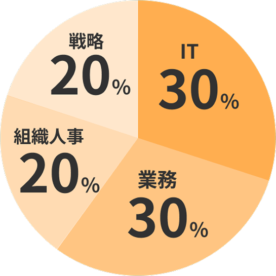 分野(戦略、IT、組織人事、業務)